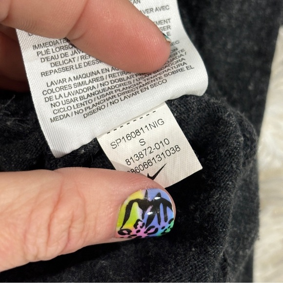 Nike Sportswear Gym Vintage organic cotton Full Zip gray hoodie Woman’s Small - Picture 10 of 13